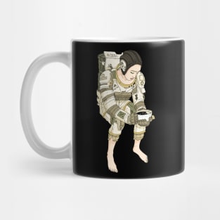 Tea time in space. Astronauts need a break too. Mug